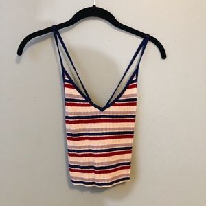Pacsun Red White and Blue Crop Top